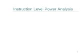Instruction level power analysis