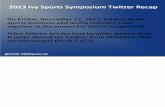 Ivy Sports Symposium #ISS2013 Twitter Recap [2 of 2]