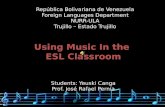 Using music in the esl classroom