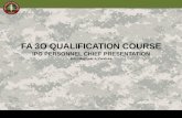 Fa 30 q course personnel chief brief