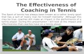 The effectiveness of coaching in tennis