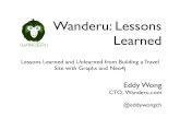 Wanderu – Lessons from Building a Travel Site with Neo4j - Eddy Wong @ GraphConnect NY 2013