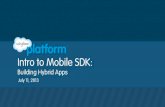 Intro to Salesforce Mobile SDK: Building Hybrid Apps Webinar