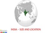 Latitudes and longitudes and india   size and location