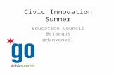 Civic Innovation Summer Education Council Curriculum