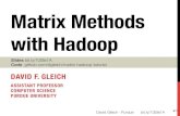Matrix methods for Hadoop