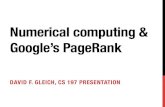 A history of PageRank from the numerical computing perspective
