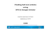 Finding full text articles using SFX in Google Scholar @ UCT Libraries
