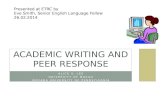 Academic writing and peer response