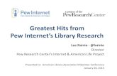 Greatest Hits from Pew Internet's Library Research