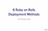 6 Ruby on Rails Deployment Methods - A Critical Look
