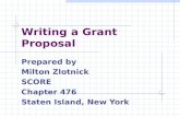 Writing a Grant Proposal