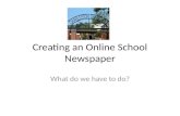Creating a Student Online School Newspaper