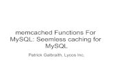 Memcached Functions For My Sql Seemless Caching In My Sql