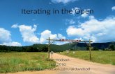 Iterating In the Open