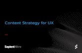 Content strategy for UX