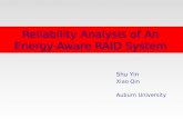 Reliability Analysis for an Energy-Aware RAID System