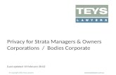 Privacy for Strata Managers and & OCs / BCs
