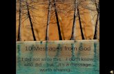 10 messages from God