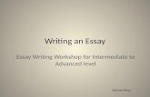Essay writing for Intermediate to Advanced level students
