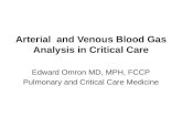 Arterial and Venous Blood Gas Analysis in Critical Care     Edward Omron MD, MPH