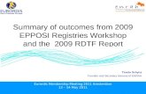 Workshop 3 - "Outcome of the RD Task Force and EPPOSI Workshop on registries"