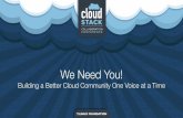 Building A Better Cloud Community