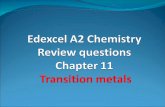Edexcel A2 Chemistry Transition Metals