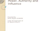 Power, authority and influence