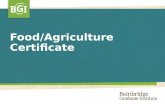 Food/Agriculture Certficate