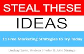 Steal These Ideas: 11 Free Marketing Strategies You Can Try Today