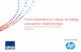 From letterbox to inbox building consumer relationships 15 october 2013