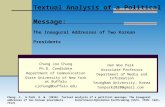 Textual Analysis of a Political Message: The Inaugural Addresses of Two Korean Presidents