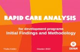 Rapid Care Analysis - Oxfam's practical tool for local development programmes. Methodology and initial findings.