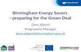 Birmingham Energy Savers - preparing for the Green Deal - by Dave Allport