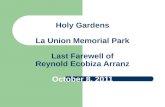 Last farewell of reynold arranz at holy gardens la union memorial park