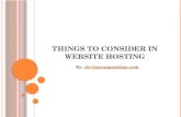 Things to consider in website hosting