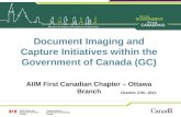 Document Imaging Initiatives in Government of Canada - PWGSC - October 27, 2011 Ottawa AIIM