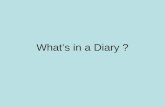 What's in a Diary