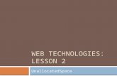 Web technologies: Lesson 2