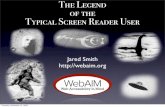 The Legend of the Typical Screen Reader User