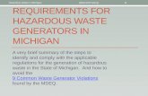 Requirements for Hazardous Waste Generators in Michigan