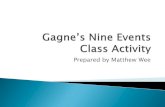 Gagne’s nine events class activity