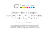 Automating Drupal Development with Patterns: introducing 7.x-2.x