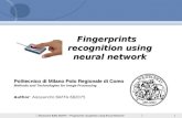 Fingerprints recognition using neural networks