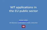 TAUS MT Showcace, MT Applications in the EU Public Sector, Adrejs Vasiljevs, Tilde