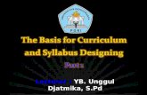 The Basis for Curriculum & Syllabus Designing Part 1