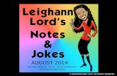 Leighann Lord's Notes & Jokes: August 2014