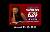 Leighann Lord's Words of the Day August 11-15, 2014