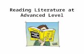 Reading literature at advanced level